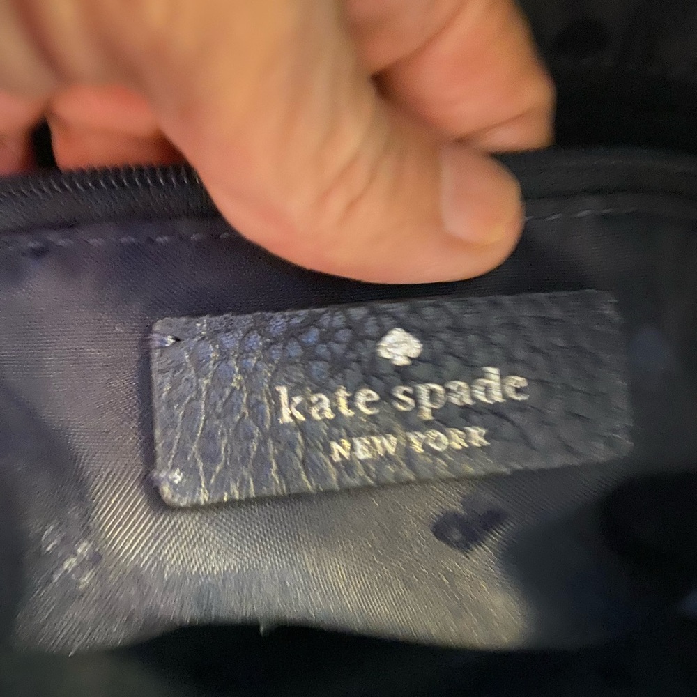 Kate Spade Blue Tie-Dye Denim Backpack - Picture 9 of 12